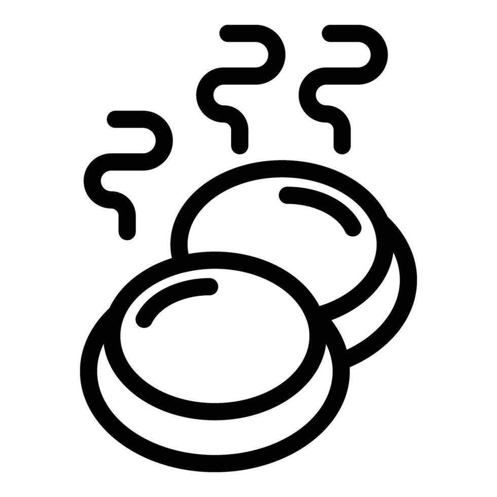 Hot dumplings icon outline vector. Steam cuisine cook vector