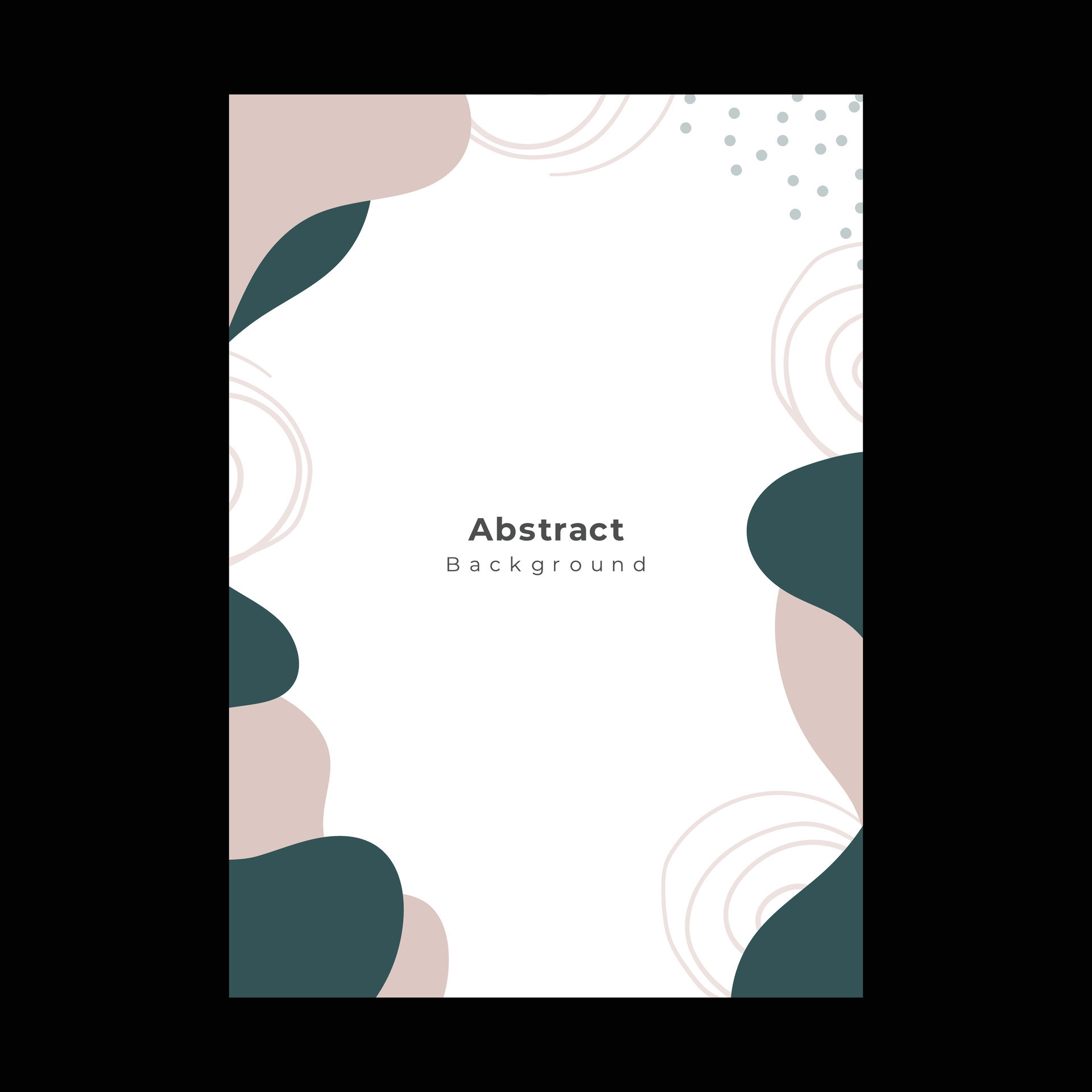 Abstract shapes cover brochure flyer template portrait background