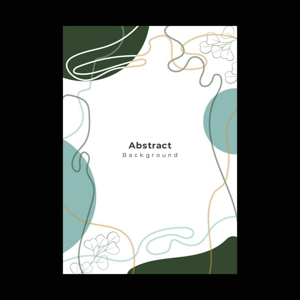 Abstract shapes cover brochure flyer template portrait background vector