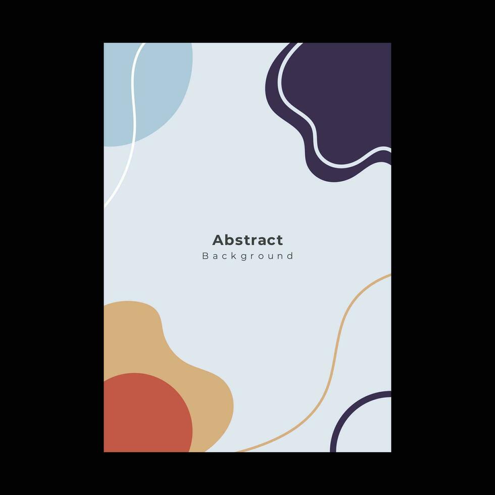 Abstract shapes cover brochure flyer template portrait background vector