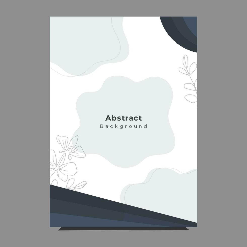 Abstract shapes cover brochure flyer template portrait background vector