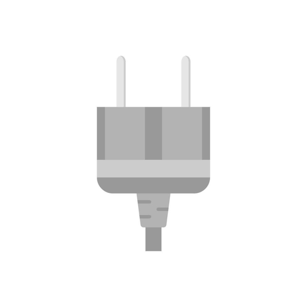 electric plug flat design vector illustration. power plug icon. Connection electricity. Vector illustration flat design