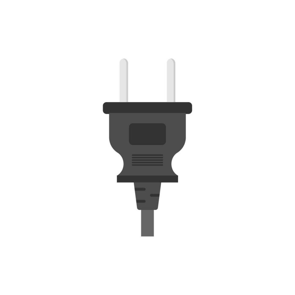 electric plug flat design vector illustration. power plug icon. Connection electricity. Vector illustration flat design