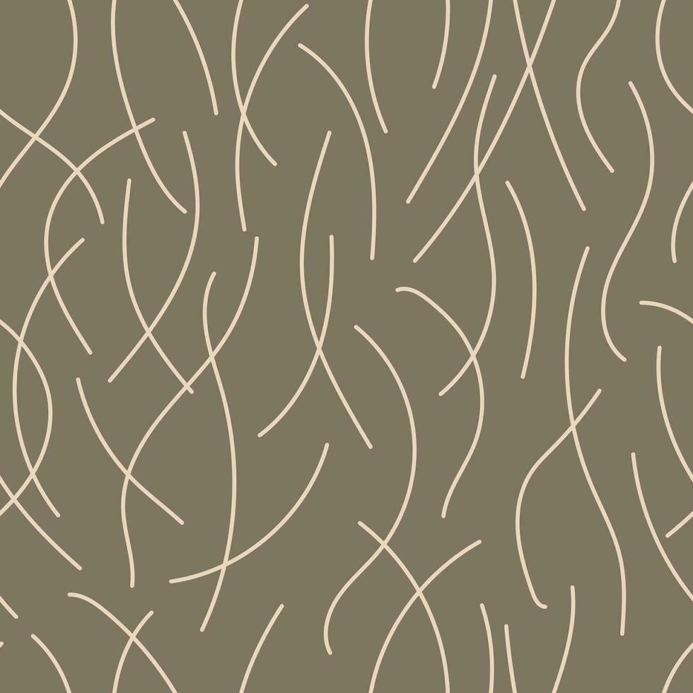 Seamless pattern of wavy lines, noodles vector repeating pattern