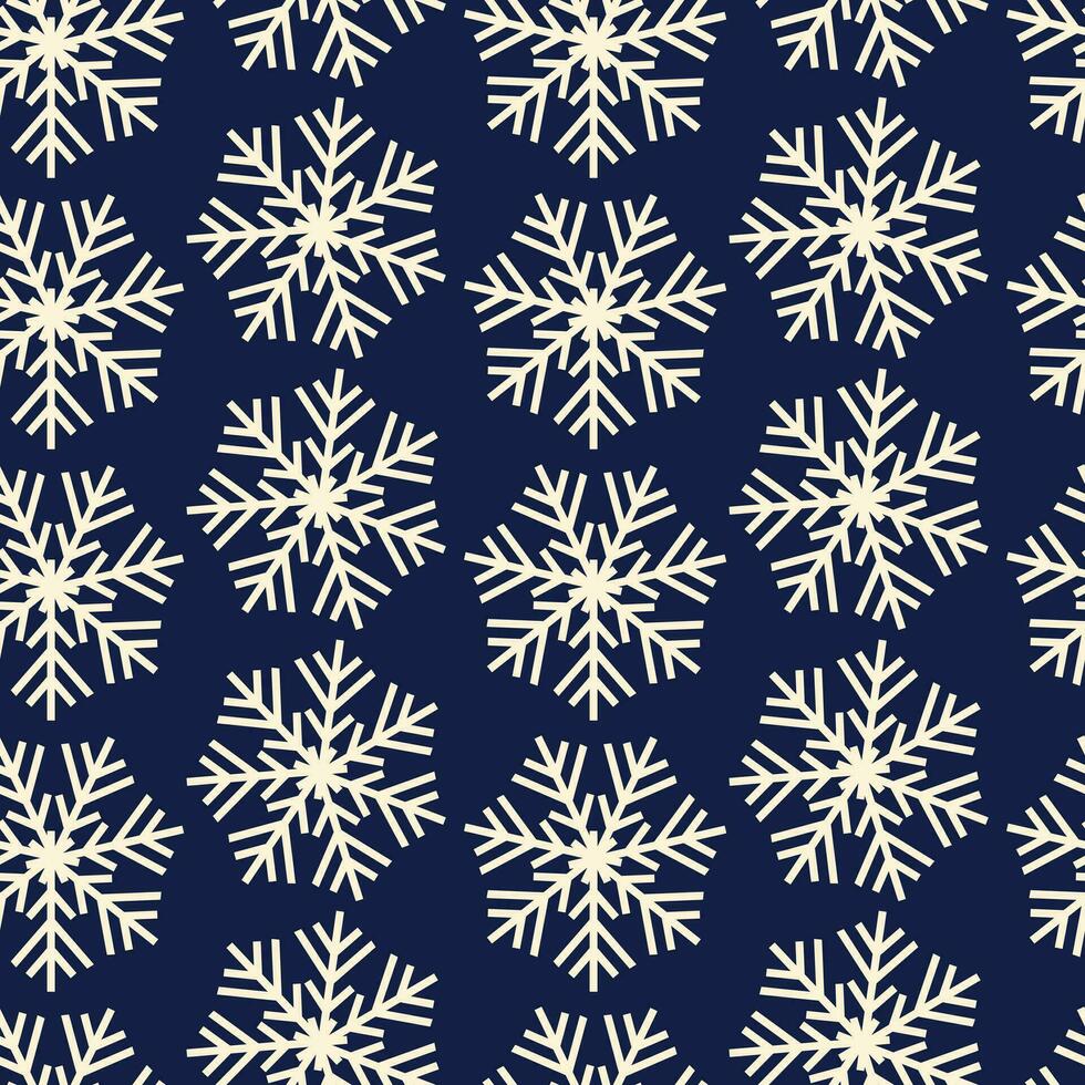 Christmas pattern symmetrical seamless pattern vector snowflakes on blue background