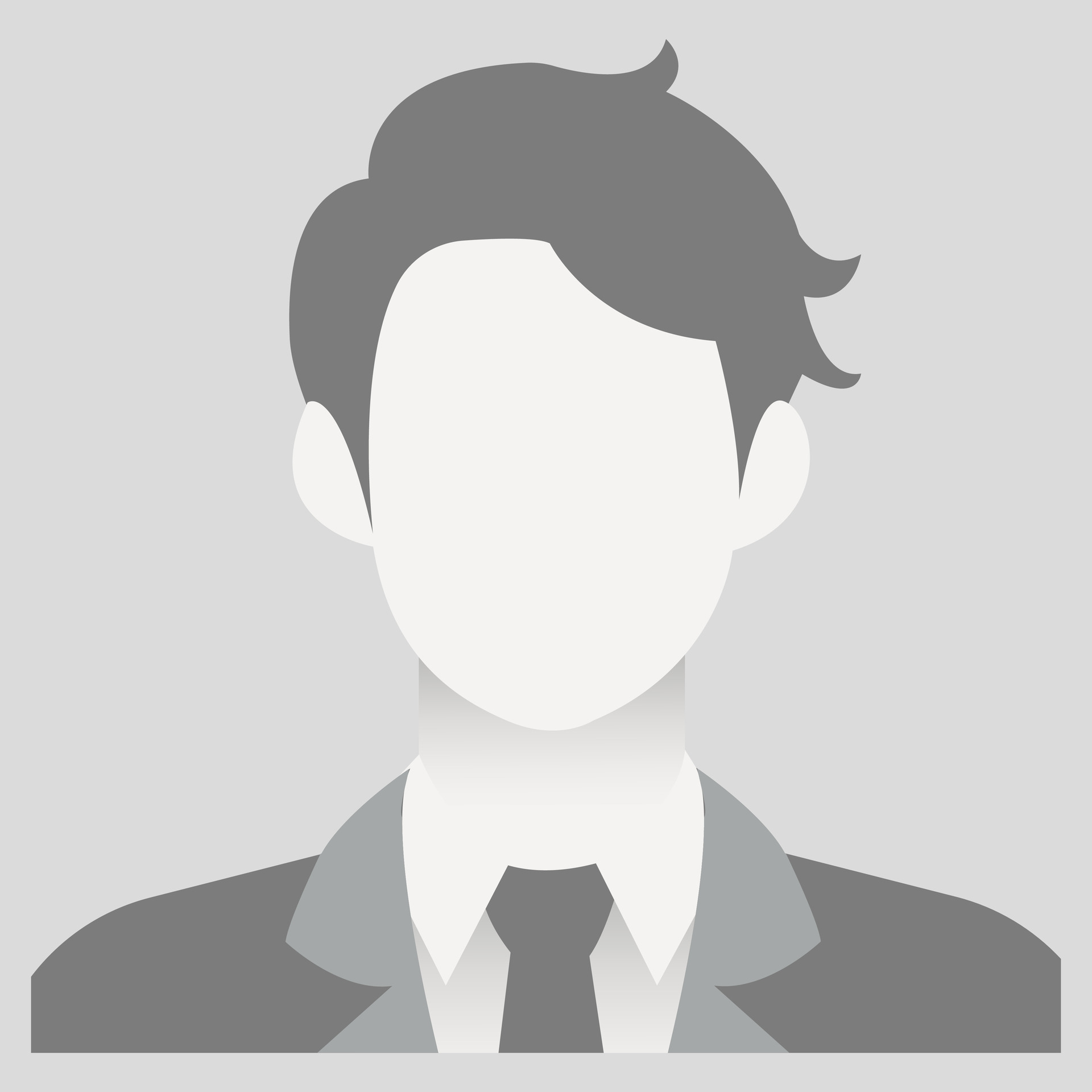 Man empty avatar. Vector photo placeholder for social networks, resumes