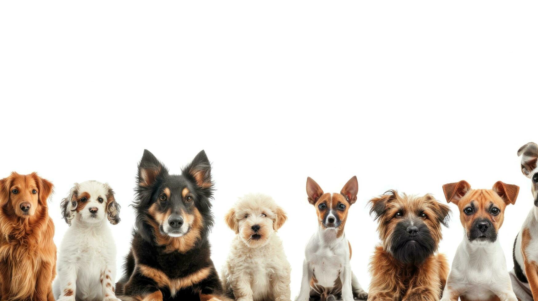 AI generated Animals shop advertisment background with copy space photo