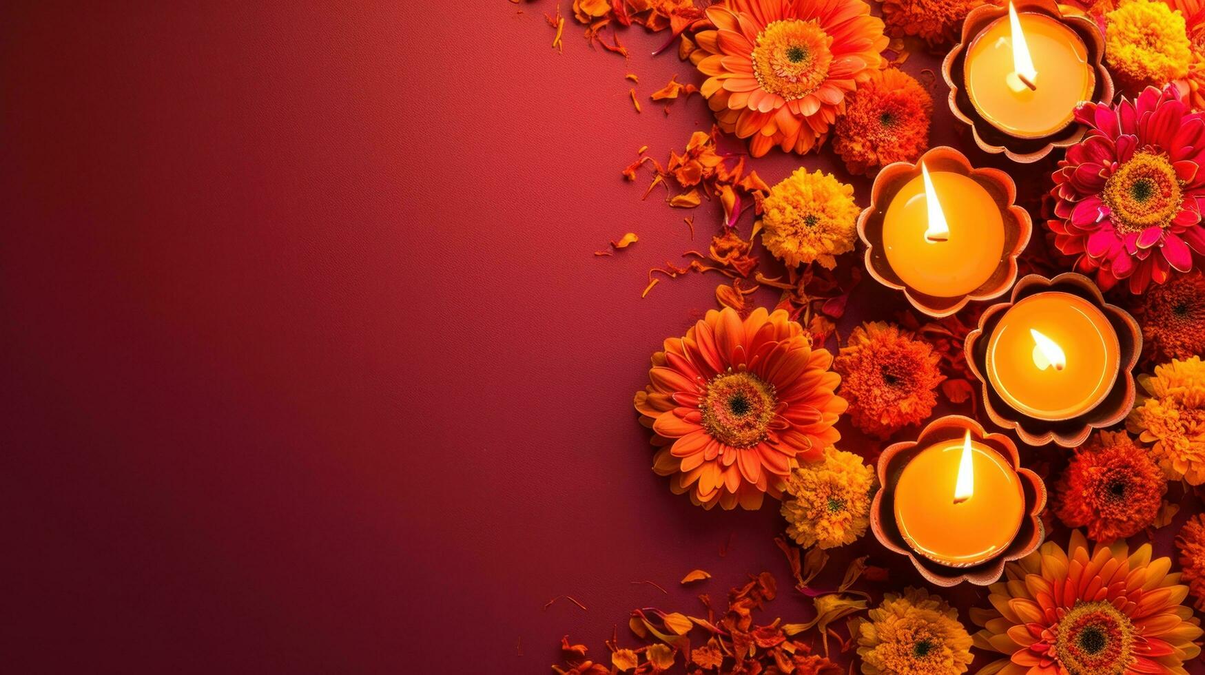 ai generado diwali Anuncio antecedentes con Copiar espacio foto