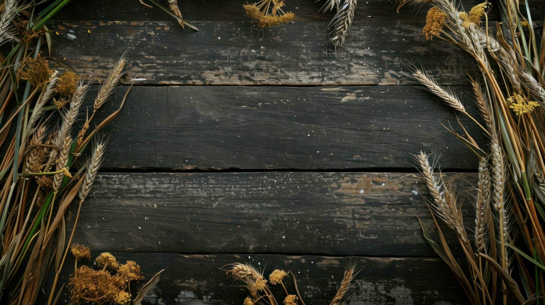 AI generated Farm advertisment background with copy space photo