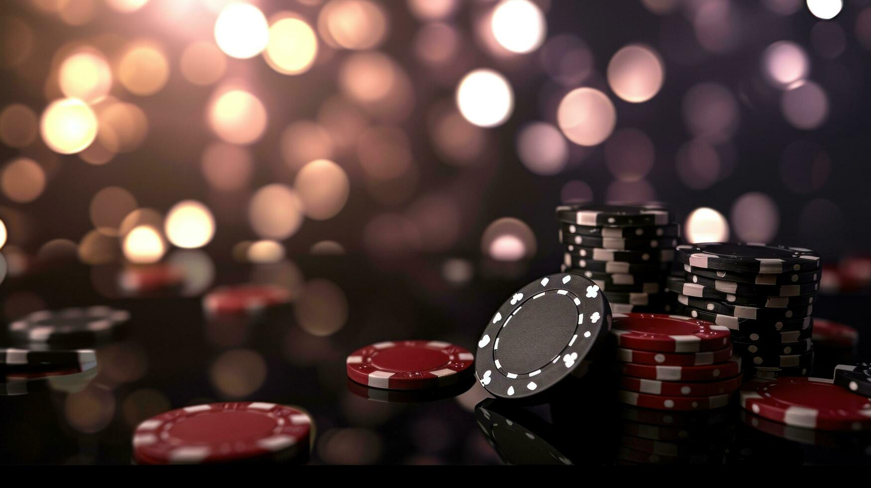 ai generado negro casino antecedentes con Copiar espacio foto