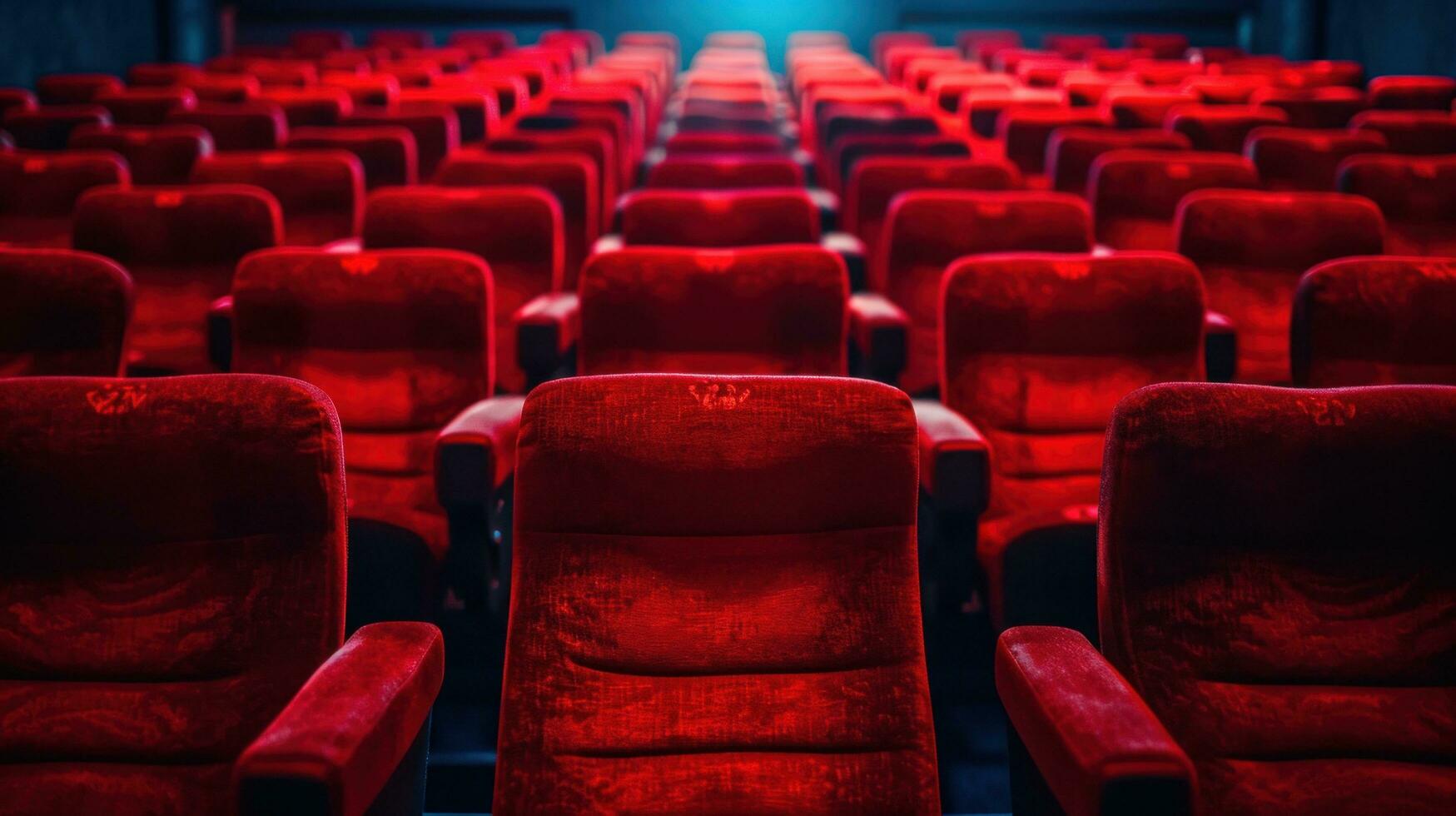 AI generated Cinema advertisment background with copy space photo