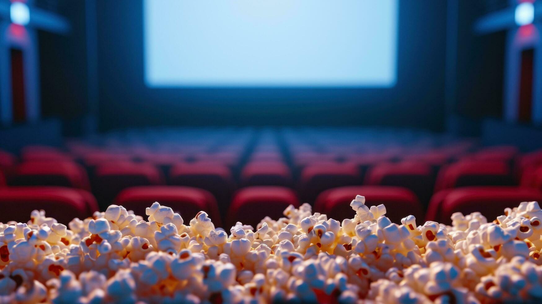 AI generated Cinema advertisment background with copy space photo