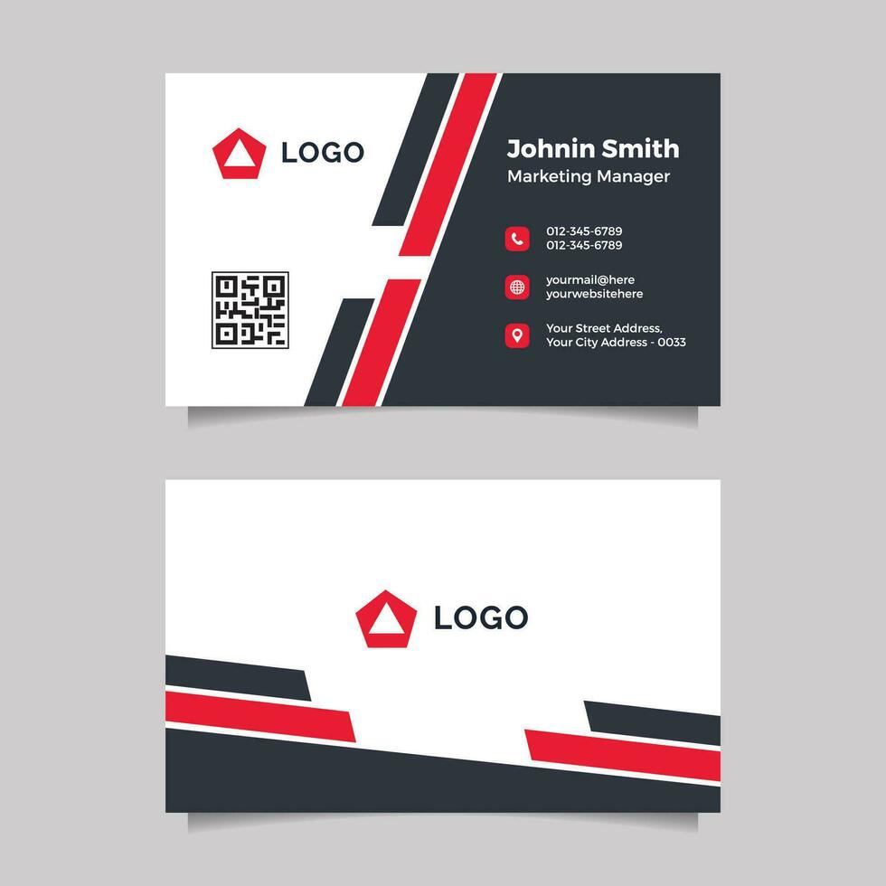 Creative professional business card design vector