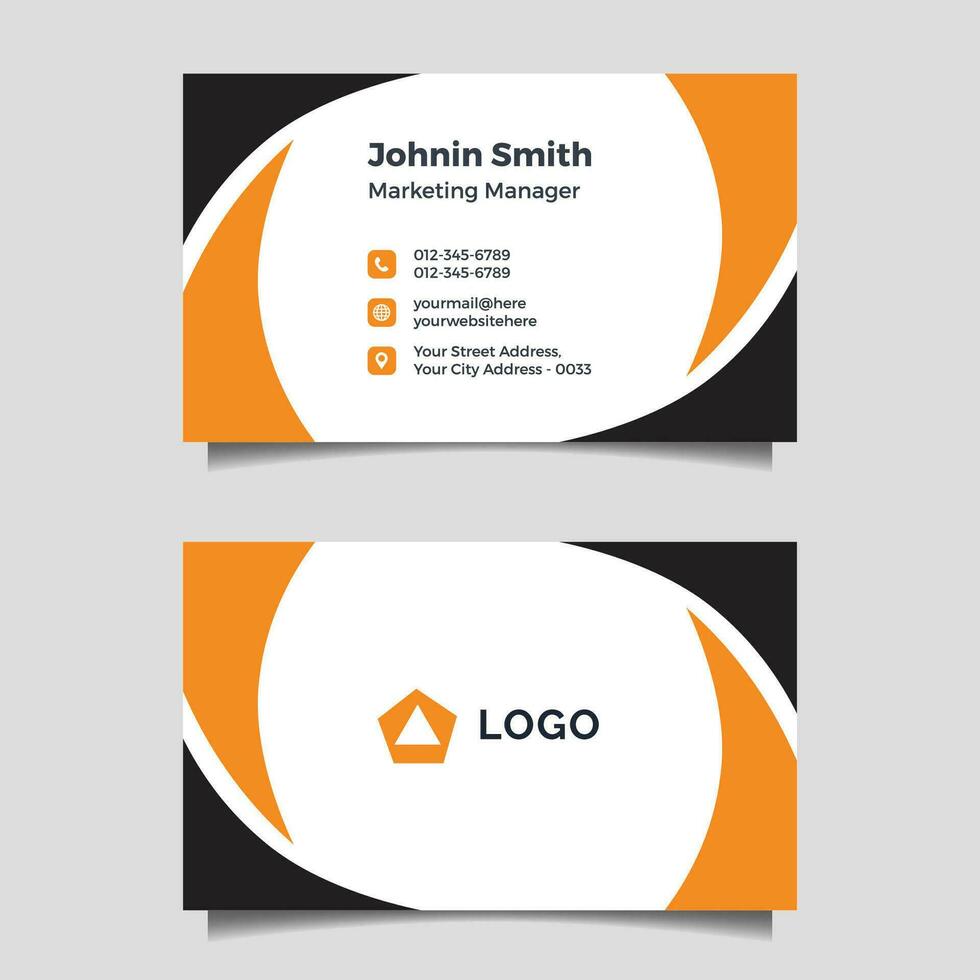 Modern business card design template vector