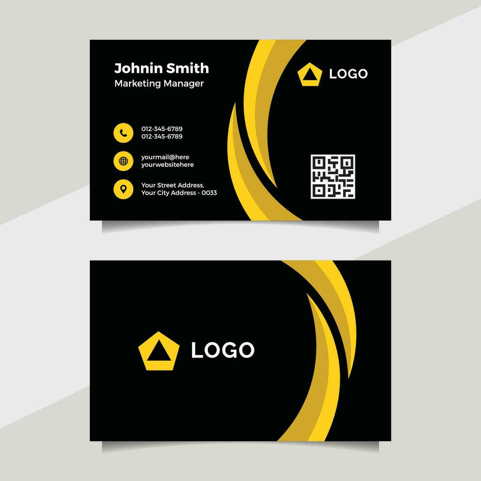 Modern elegant corporate business card vector