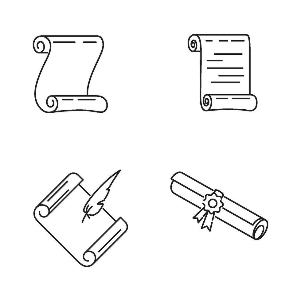 Old paper with line art  icon design vector