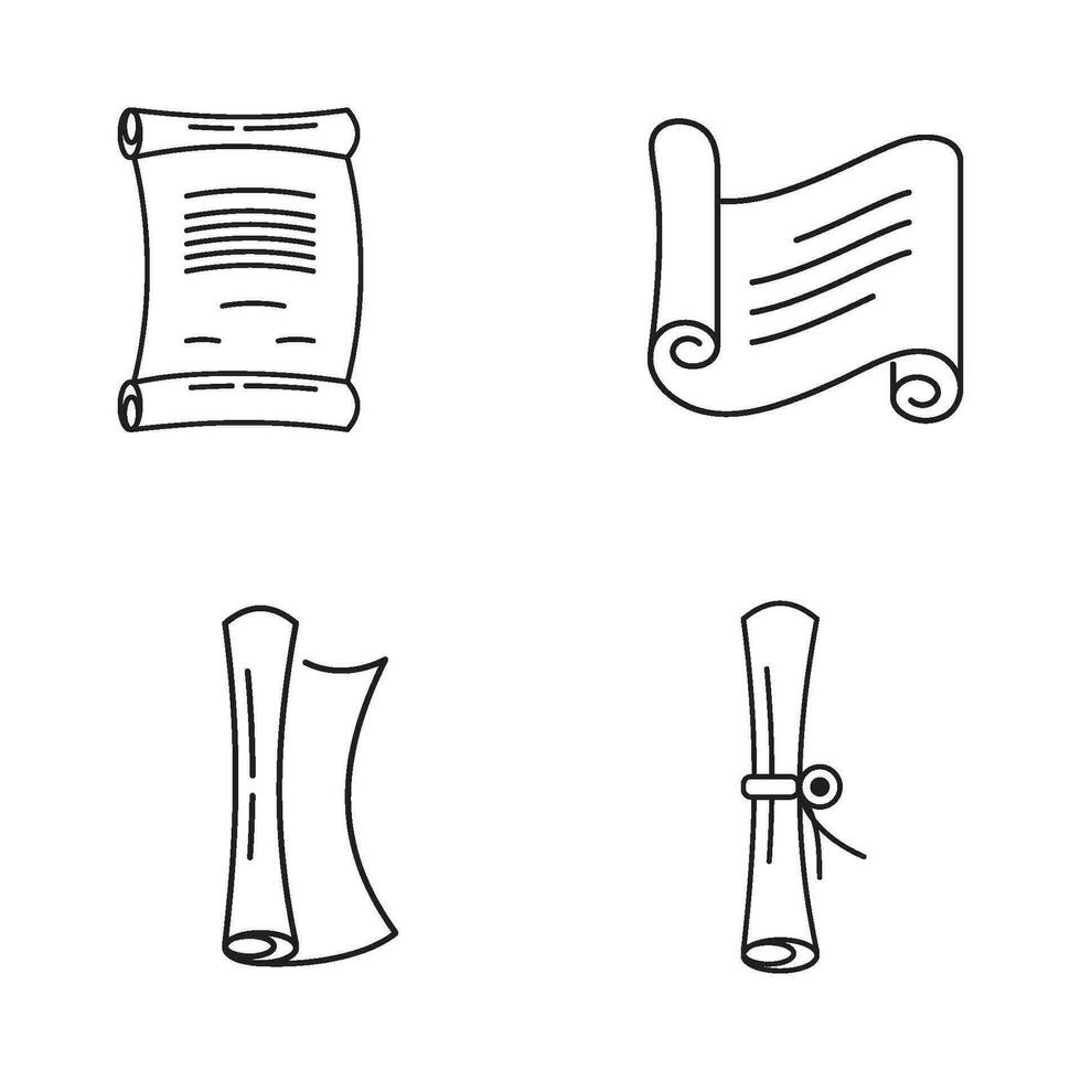 Old paper with line art  icon design vector