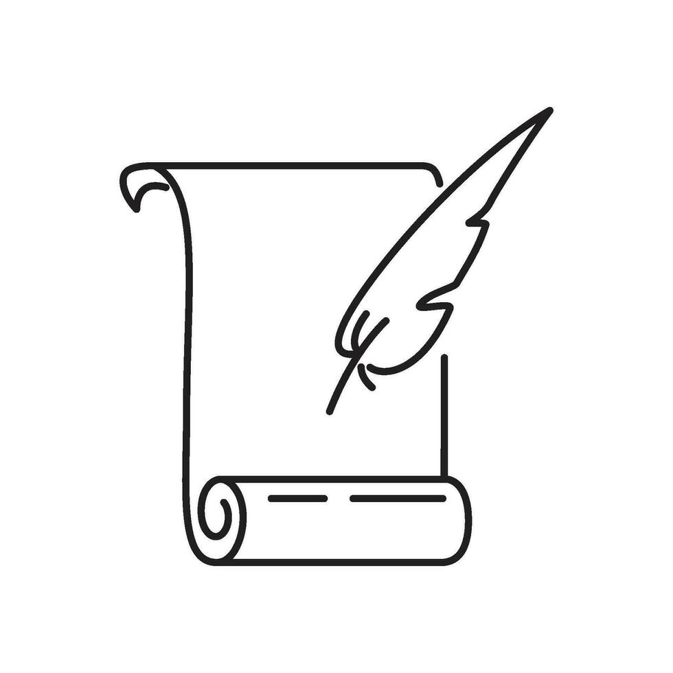Old paper with line art  icon design vector