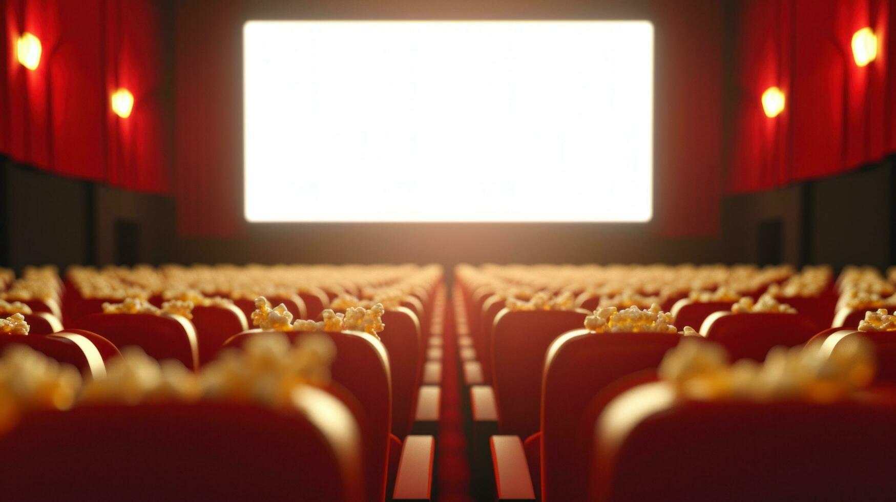 AI generated Cinema advertisment background with copy space photo