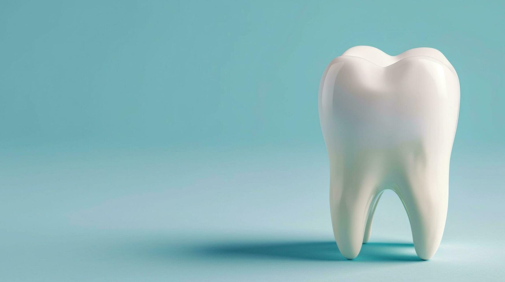 AI generated Dental clinic advertisment background with copy space photo
