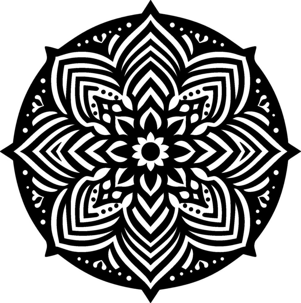 Flower Coloring Page Illustration. vector