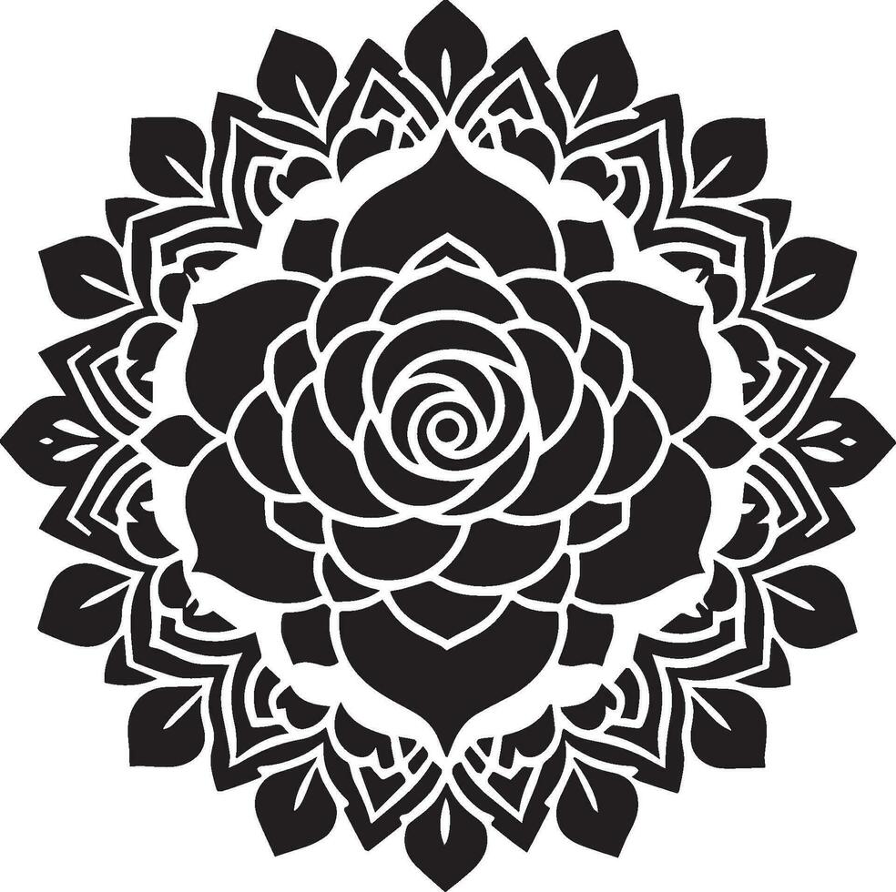 Flower Coloring Page Illustration. vector