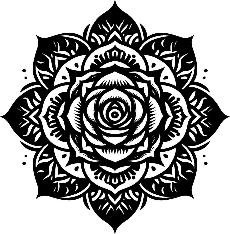 Flower Coloring Page Illustration. vector