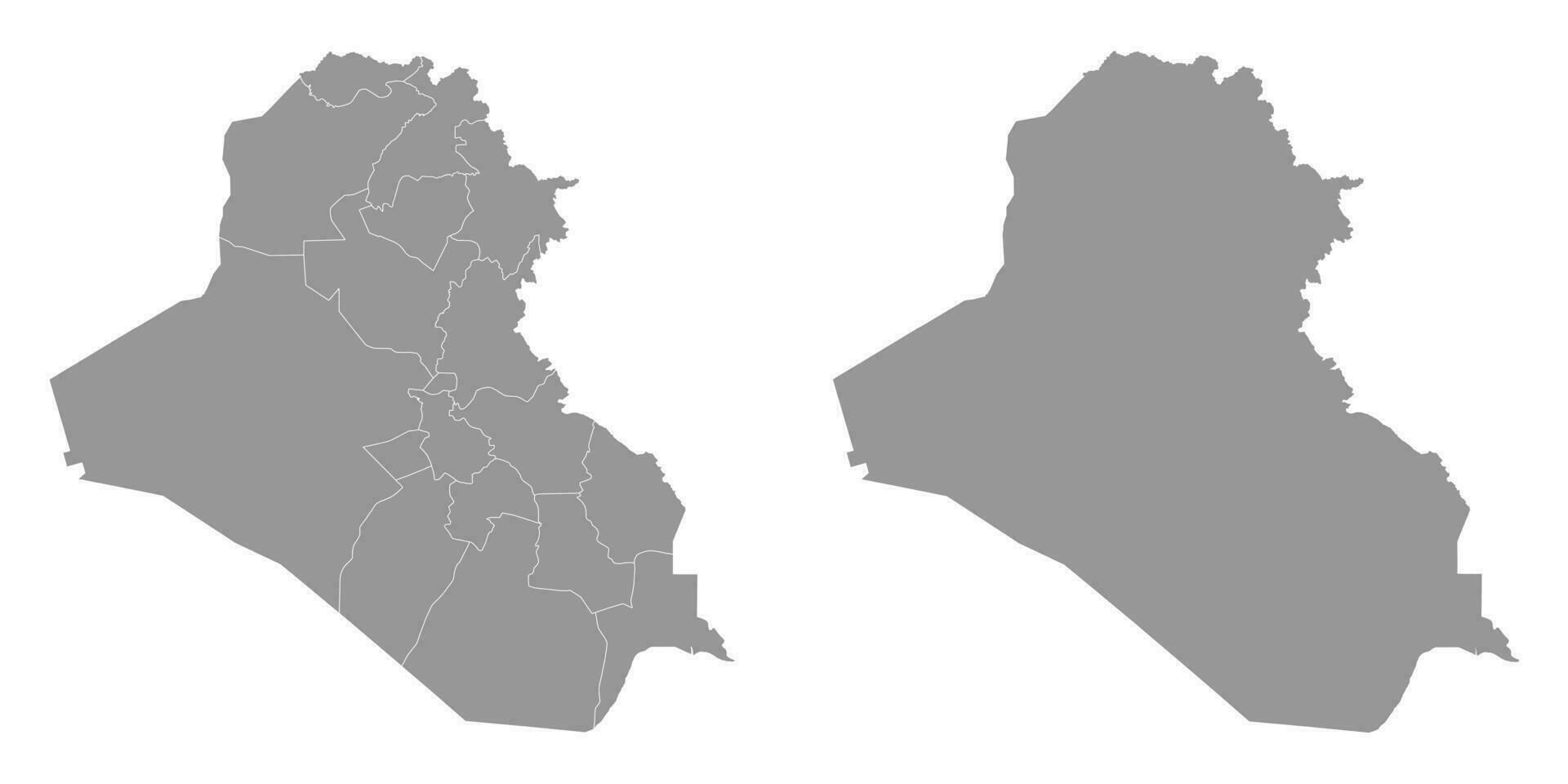 Iraq map with administrative divisions. Vector illustration.