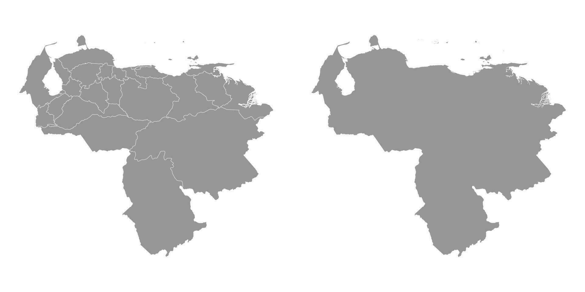 Venezuela mapa con administrativo divisiones vector