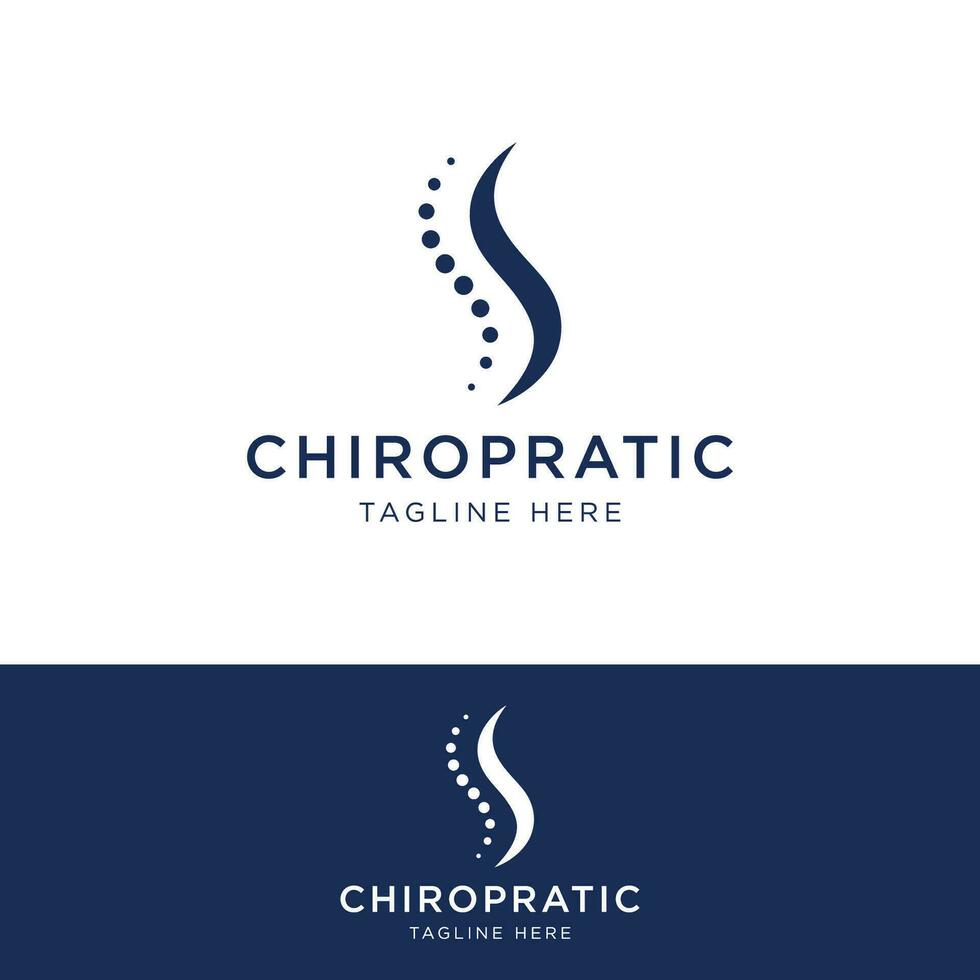 Chiropractic spine logo template design.Logo for nursing, massage, business and medicine. vector