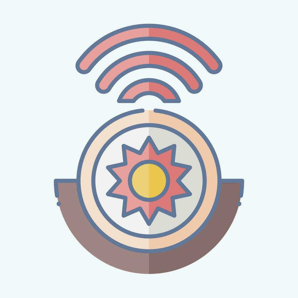 Icon Light Detection Sensor. related to Smart Home symbol. doodle style. simple design editable. simple illustration vector