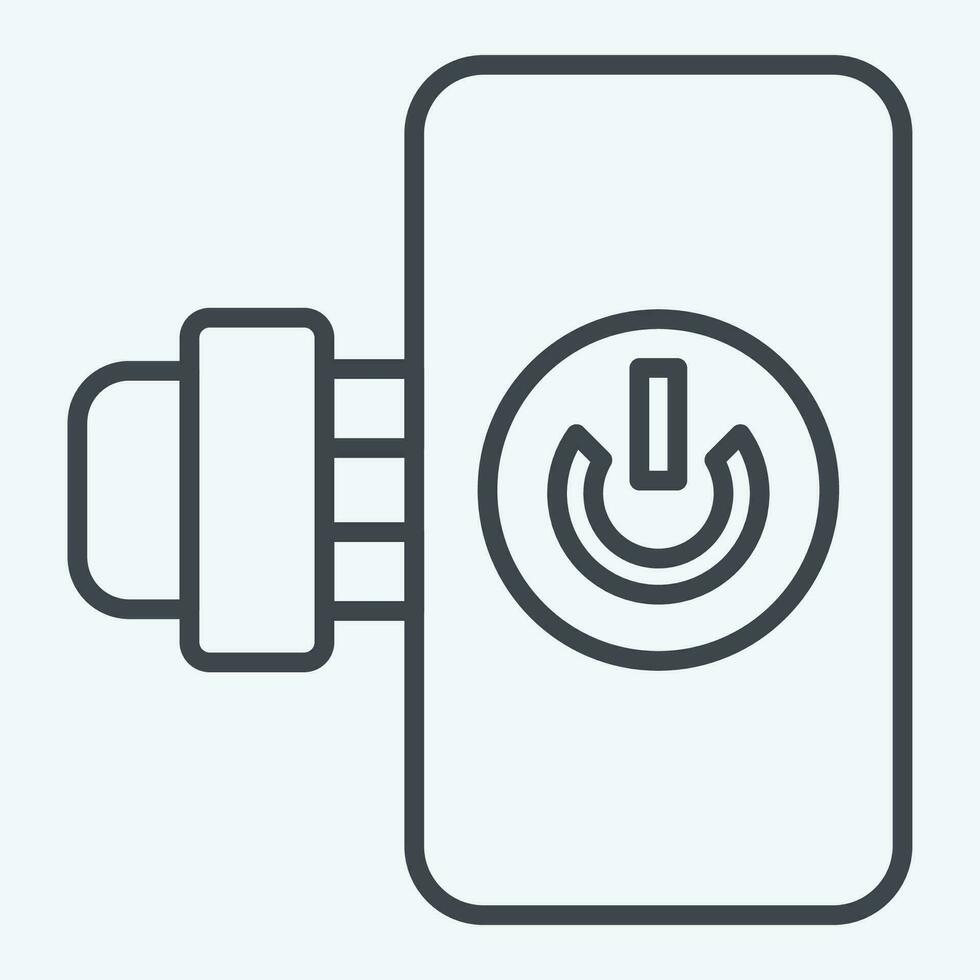 Icon Smart Plug. related to Smart Home symbol. line style. simple design editable. simple illustration vector