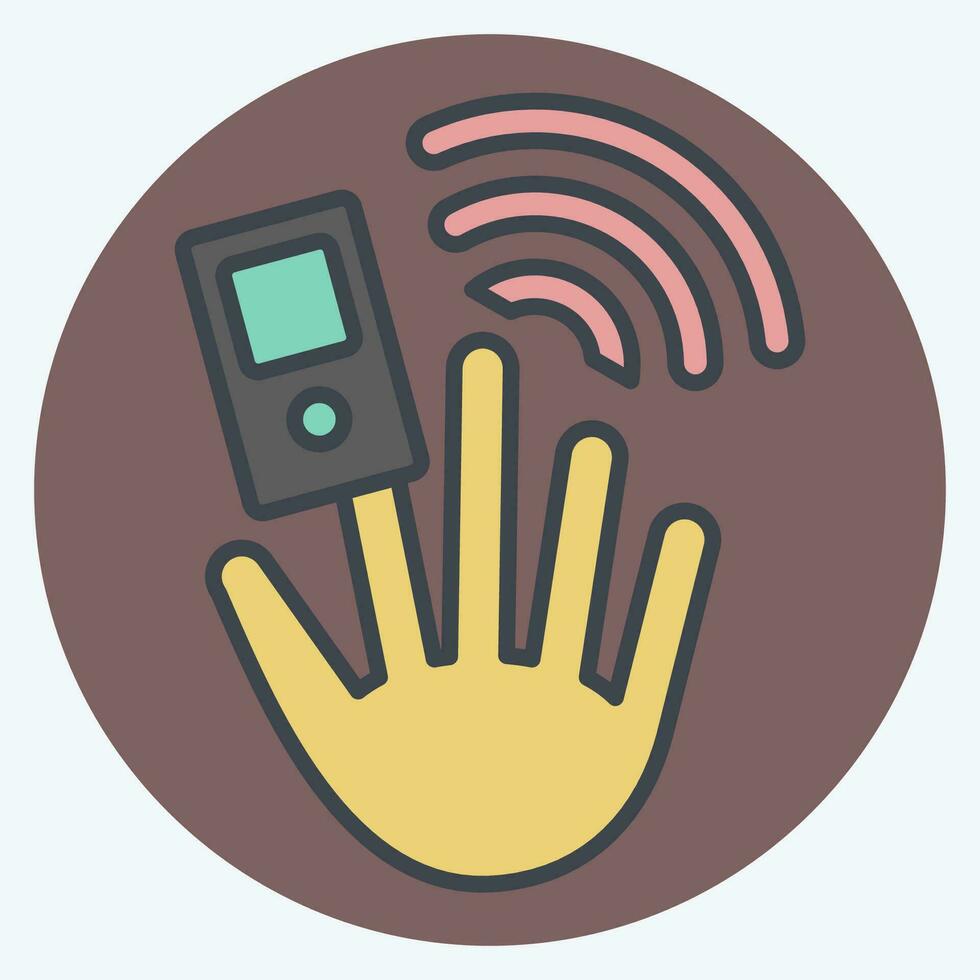 Icon Pulse Oximeter. related to Smart Home symbol. color mate style. simple design editable. simple illustration vector