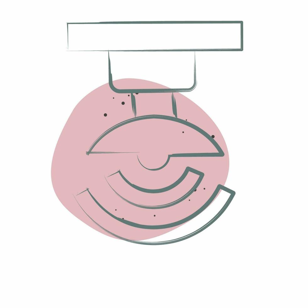 Icon Wireless Signal. related to Satellite symbol. Color Spot Style. simple design editable. simple illustration vector