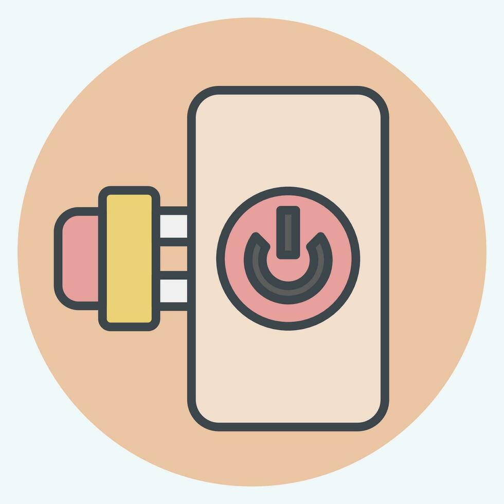 Icon Smart Plug. related to Smart Home symbol. color mate style. simple design editable. simple illustration vector