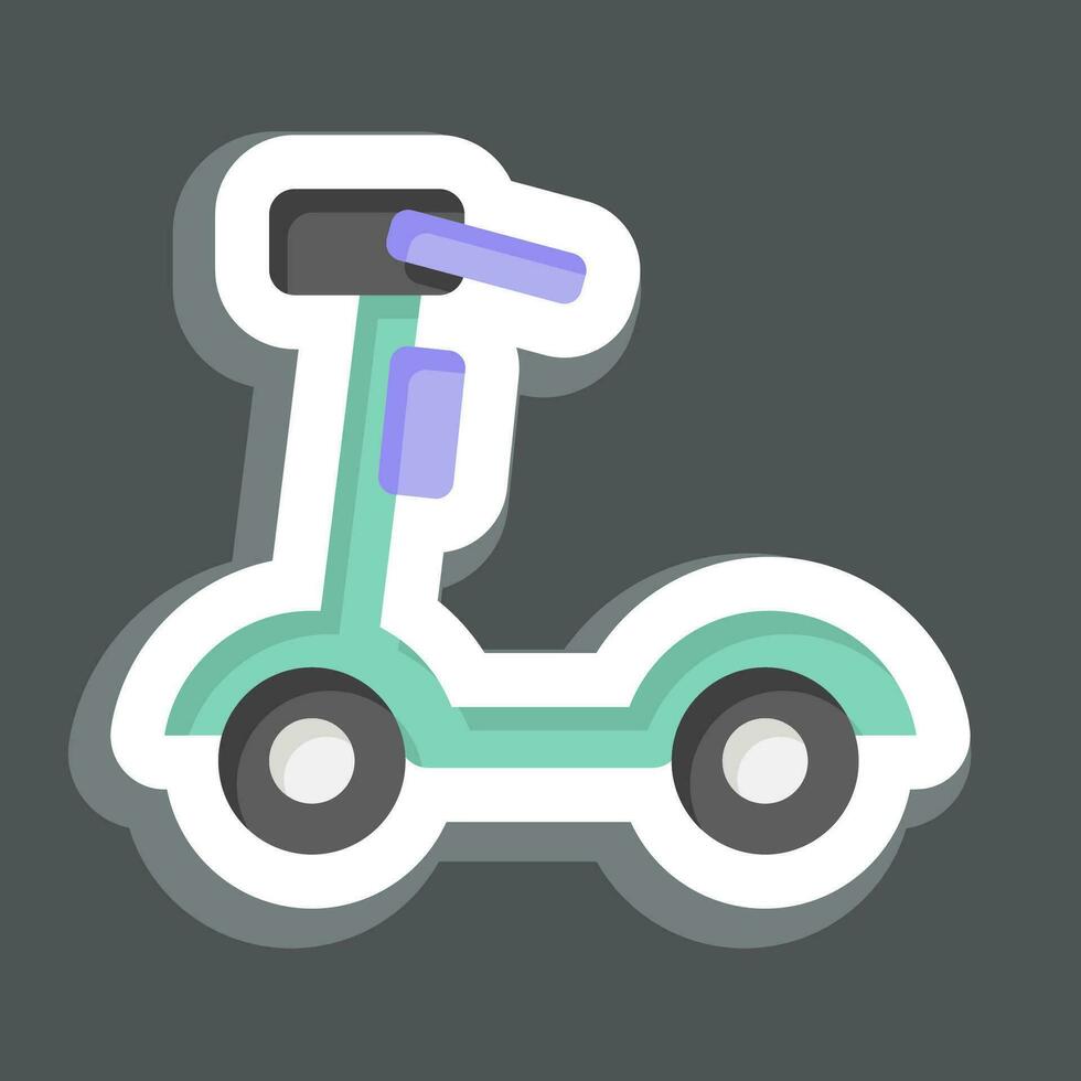 Sticker Electric Scooter. related to Smart Home symbol. simple design editable. simple illustration vector