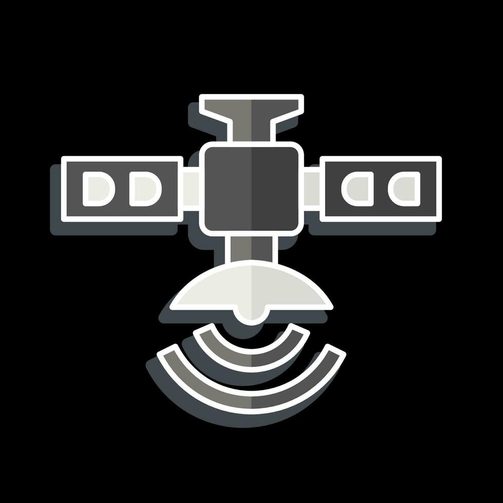 Icon Artificial Satellite. related to Satellite symbol. glossy style. simple design editable. simple illustration vector