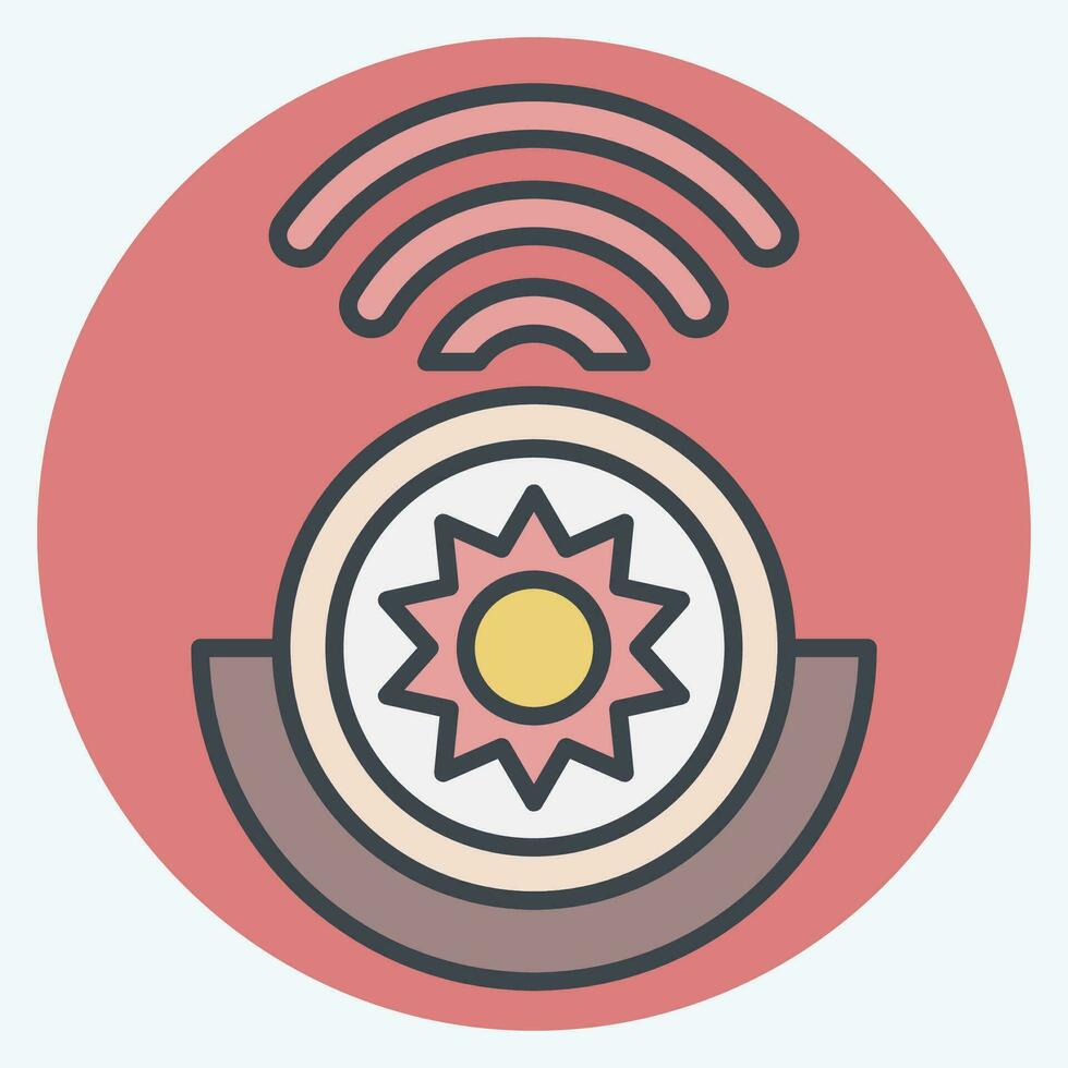 Icon Light Detection Sensor. related to Smart Home symbol. color mate style. simple design editable. simple illustration vector
