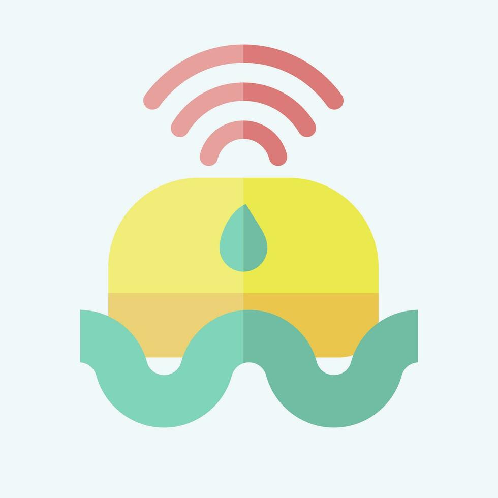 Icon Flood Sensor. related to Smart Home symbol. flat style. simple design editable. simple illustration vector