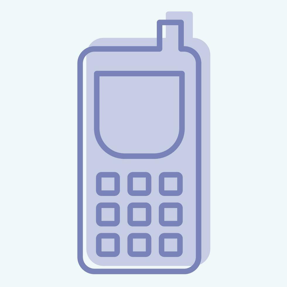 Icon Satellite Phone. related to Satellite symbol. two tone style. simple design editable. simple illustration vector