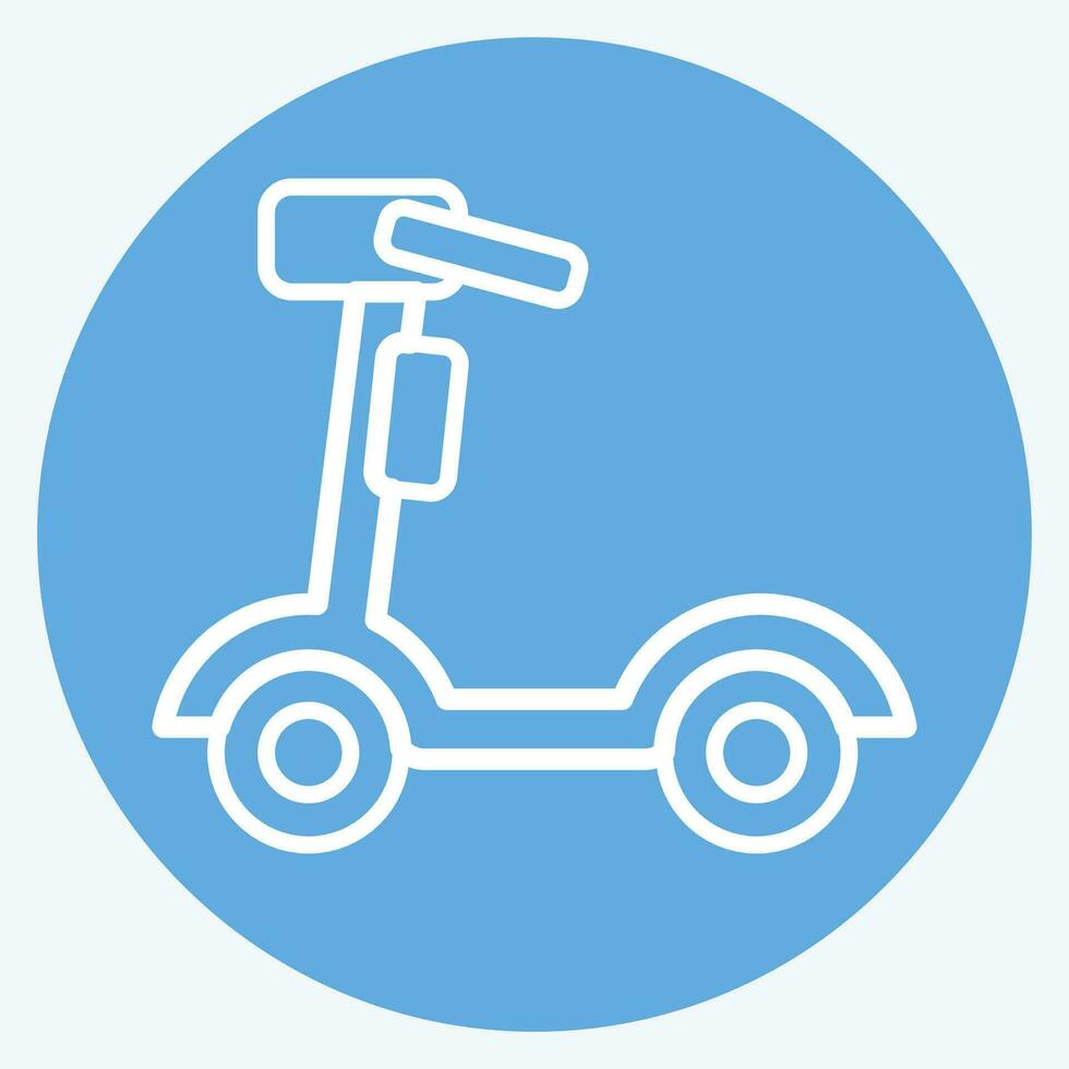 Icon Electric Scooter. related to Smart Home symbol. blue eyes style. simple design editable. simple illustration vector