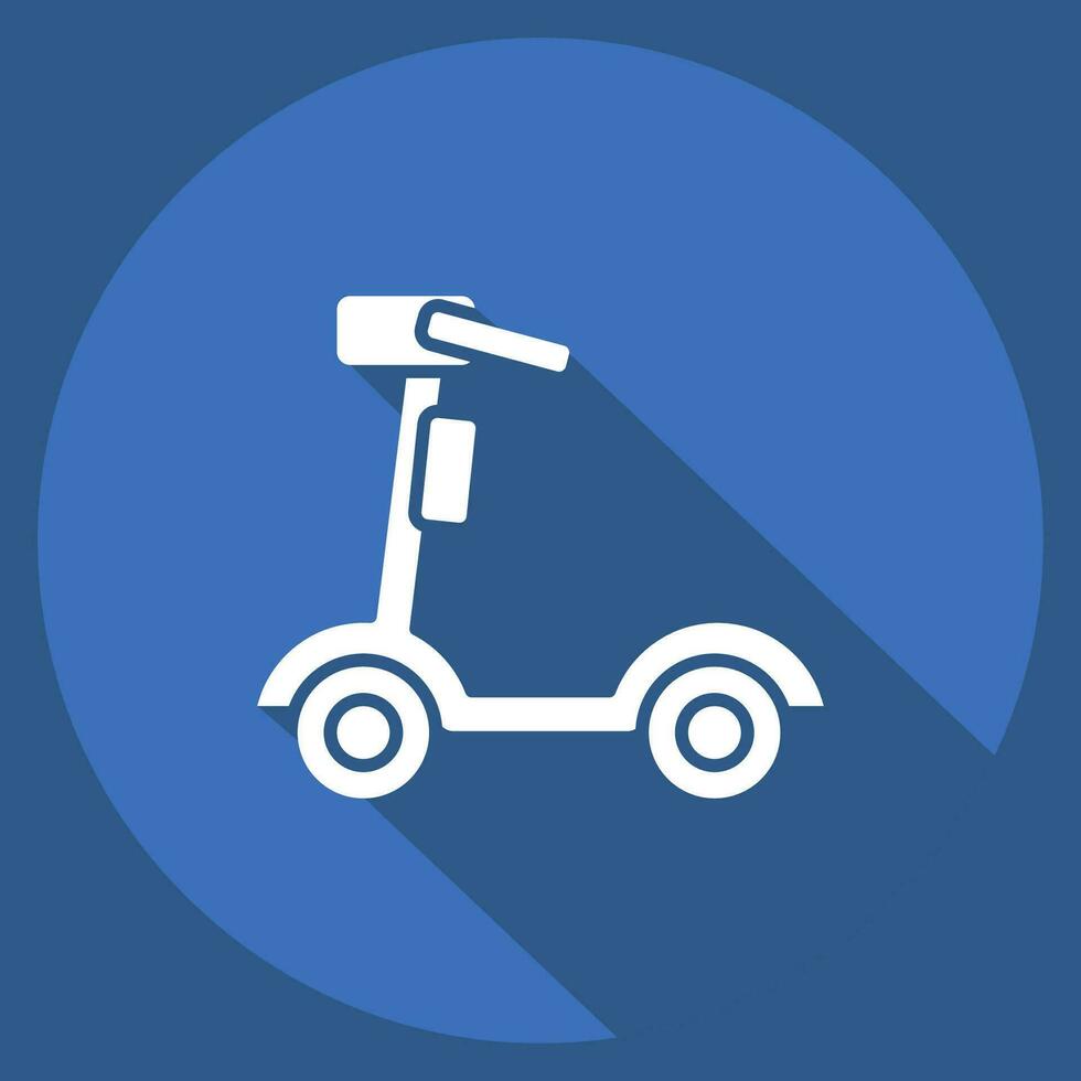 Icon Electric Scooter. related to Smart Home symbol. long shadow style. simple design editable. simple illustration vector