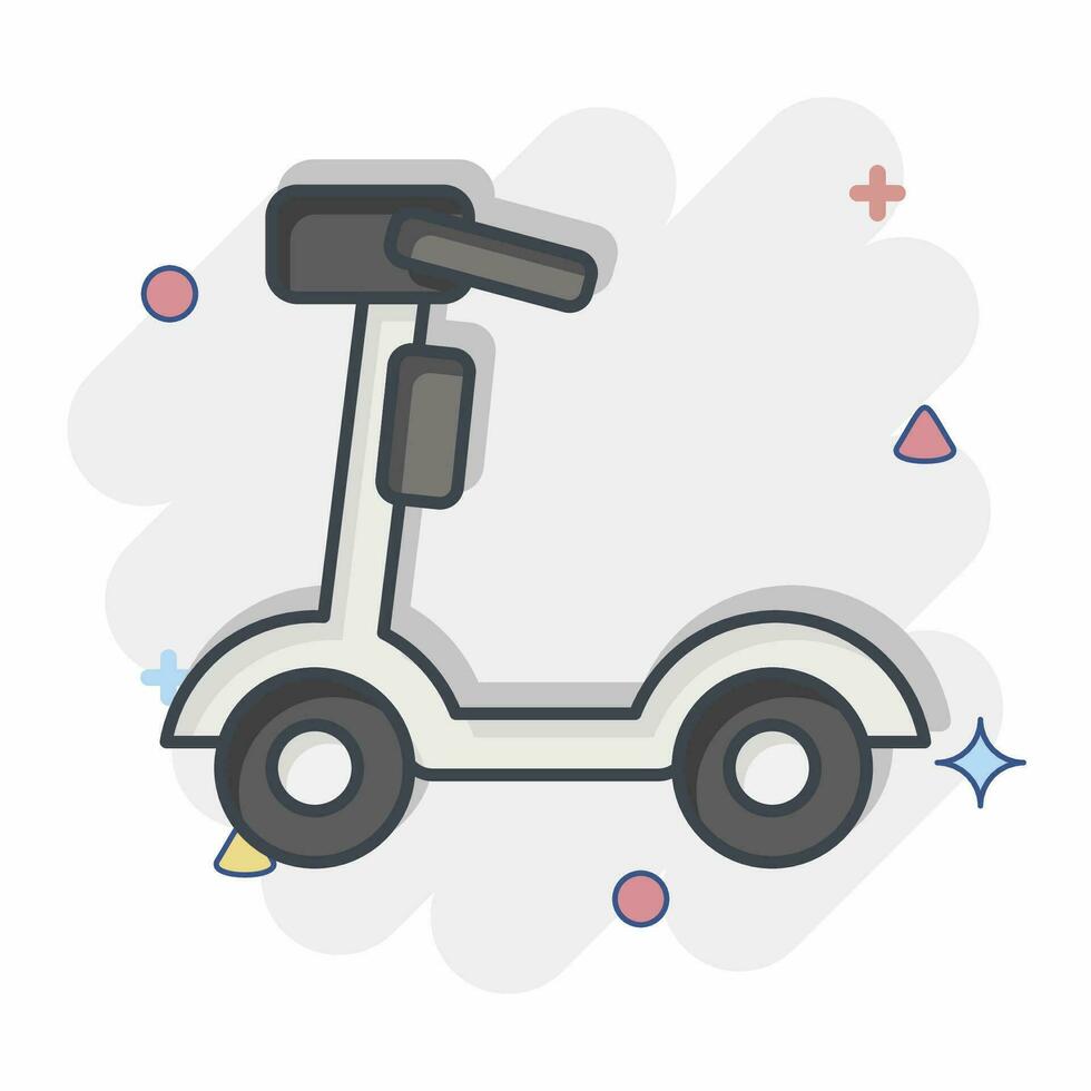 Icon Electric Scooter. related to Smart Home symbol. comic style. simple design editable. simple illustration vector