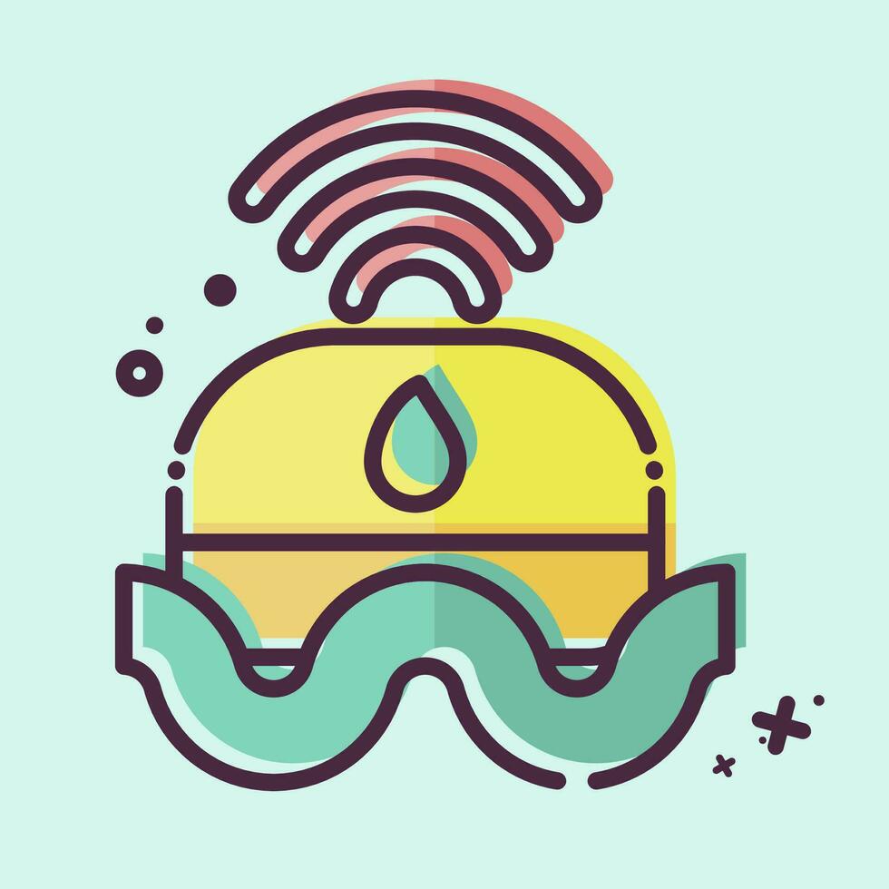 Icon Flood Sensor. related to Smart Home symbol. MBE style. simple design editable. simple illustration vector