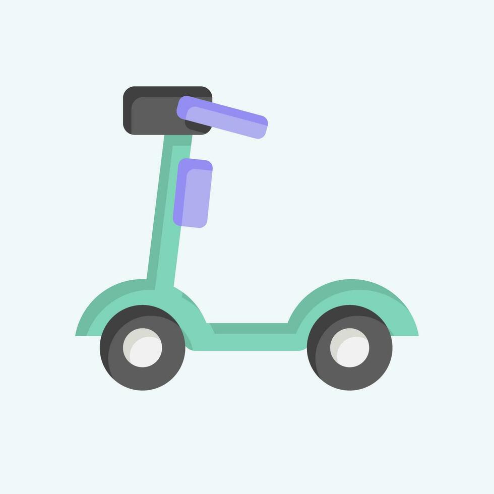 Icon Electric Scooter. related to Smart Home symbol. flat style. simple design editable. simple illustration vector