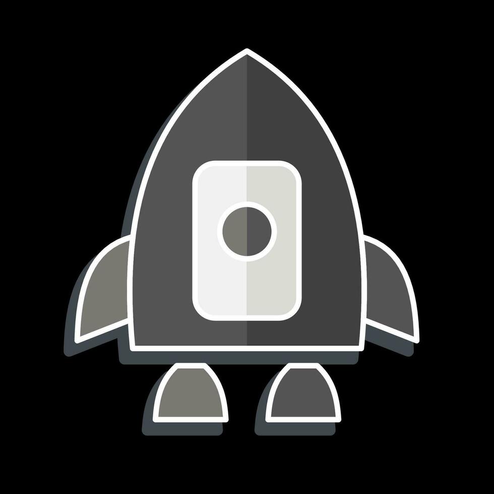icono humano astronave. relacionado a satélite símbolo. lustroso estilo. sencillo diseño editable. sencillo ilustración vector