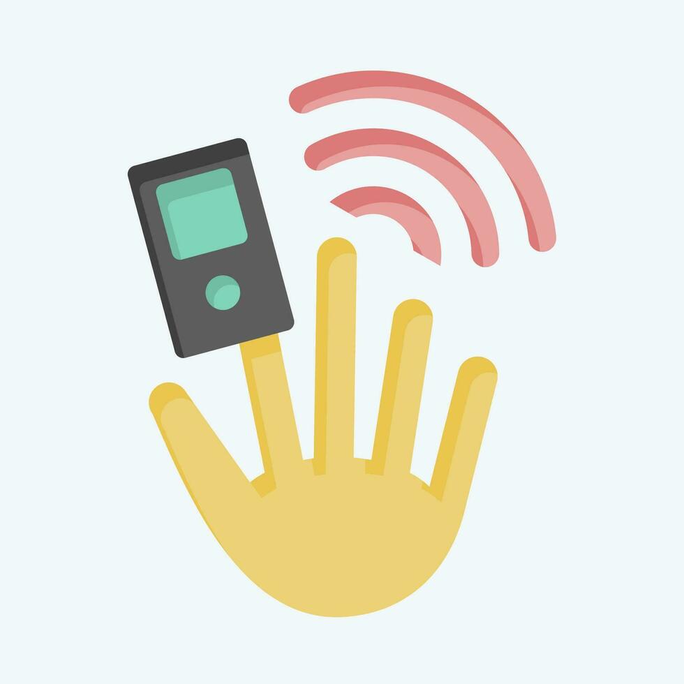 Icon Pulse Oximeter. related to Smart Home symbol. flat style. simple design editable. simple illustration vector