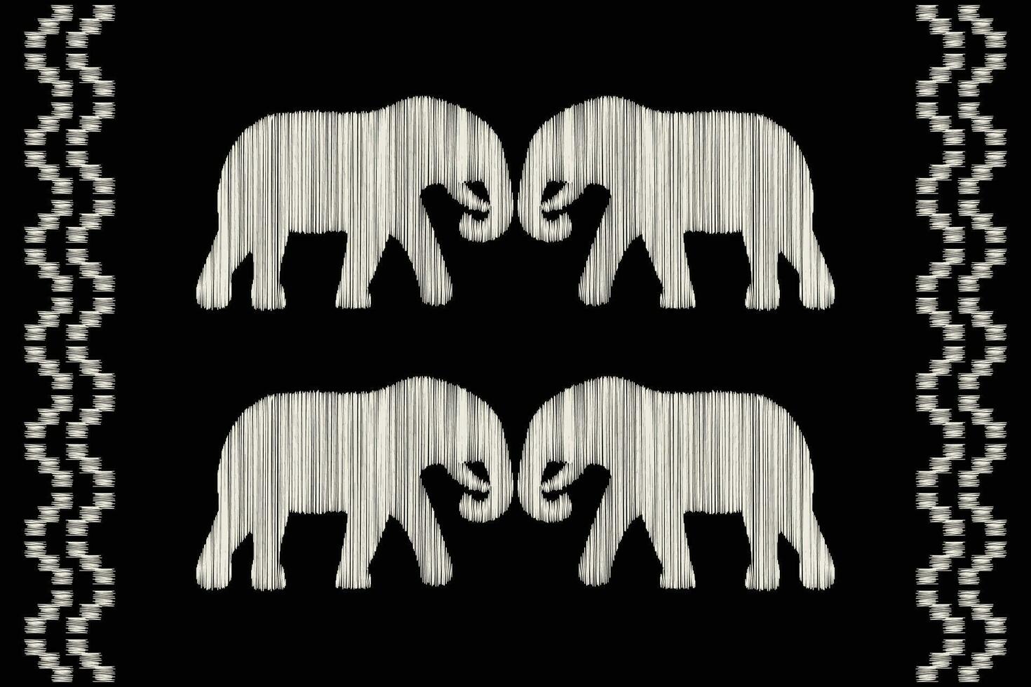 étnico ikat tela modelo geométrico estilo.africano ikat bordado étnico oriental elefante modelo negro antecedentes. resumen,vector,ilustración.textura,ropa,marco,decoración,motivo. vector