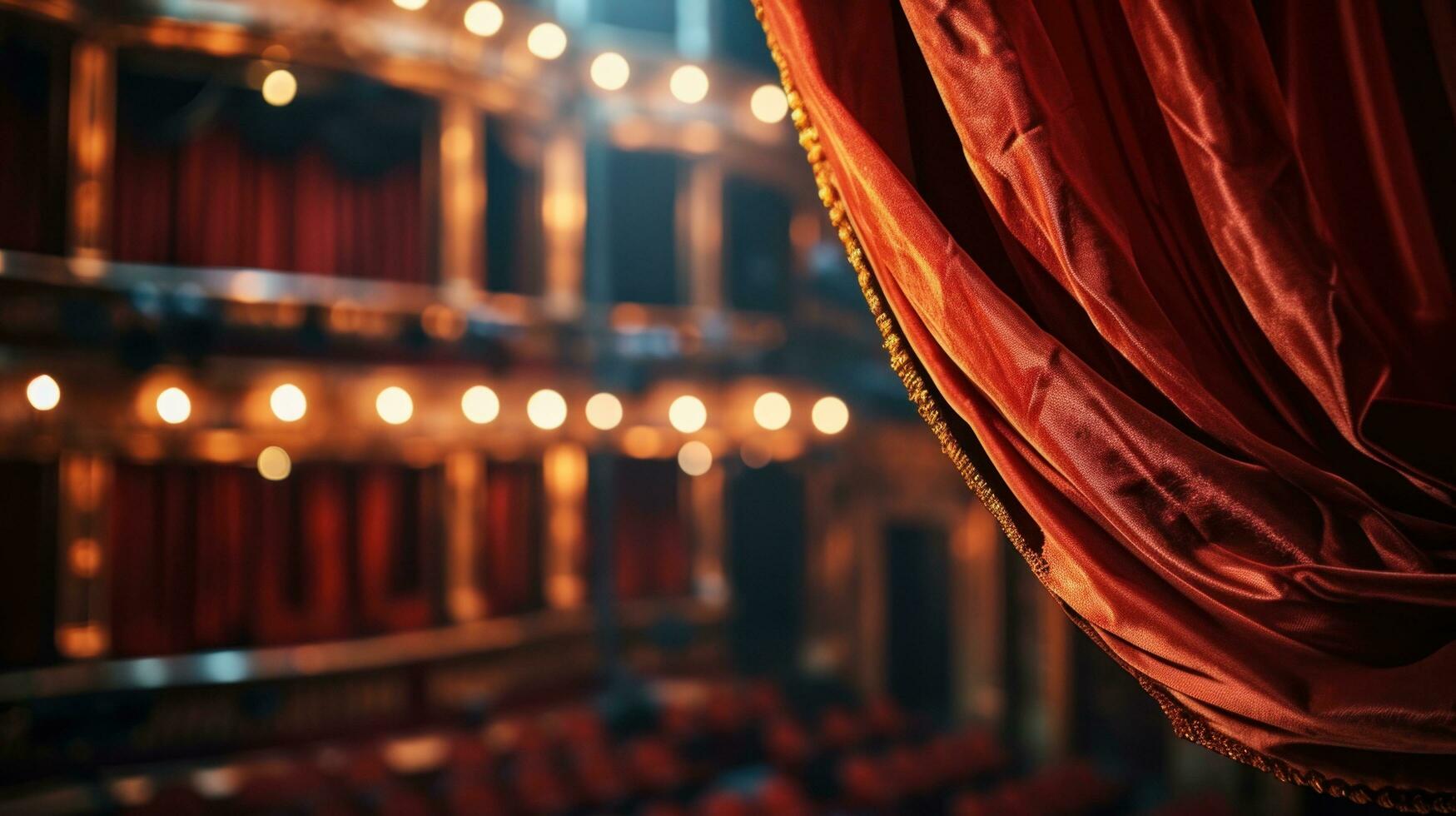 ai generado ópera teatro Anuncio antecedentes con Copiar espacio foto