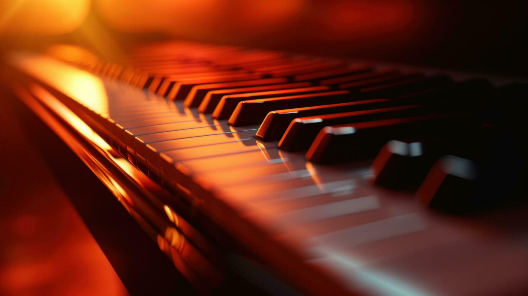 AI generated Piano concert advertisment background with copy space photo